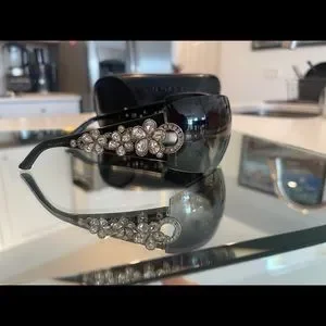 BVLGARI ブルガリ スワロフスキー サングラス 652-B $1032 BVLGARI VINTAGE RARE 100% AUTHENTIC SUNGLASSES 652 SWAROVSKI